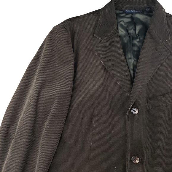 Polo Ralph Lauren Corduroy Olive Green 3 Button Sports Coat Blazer Mens Large - Picture 5 of 10